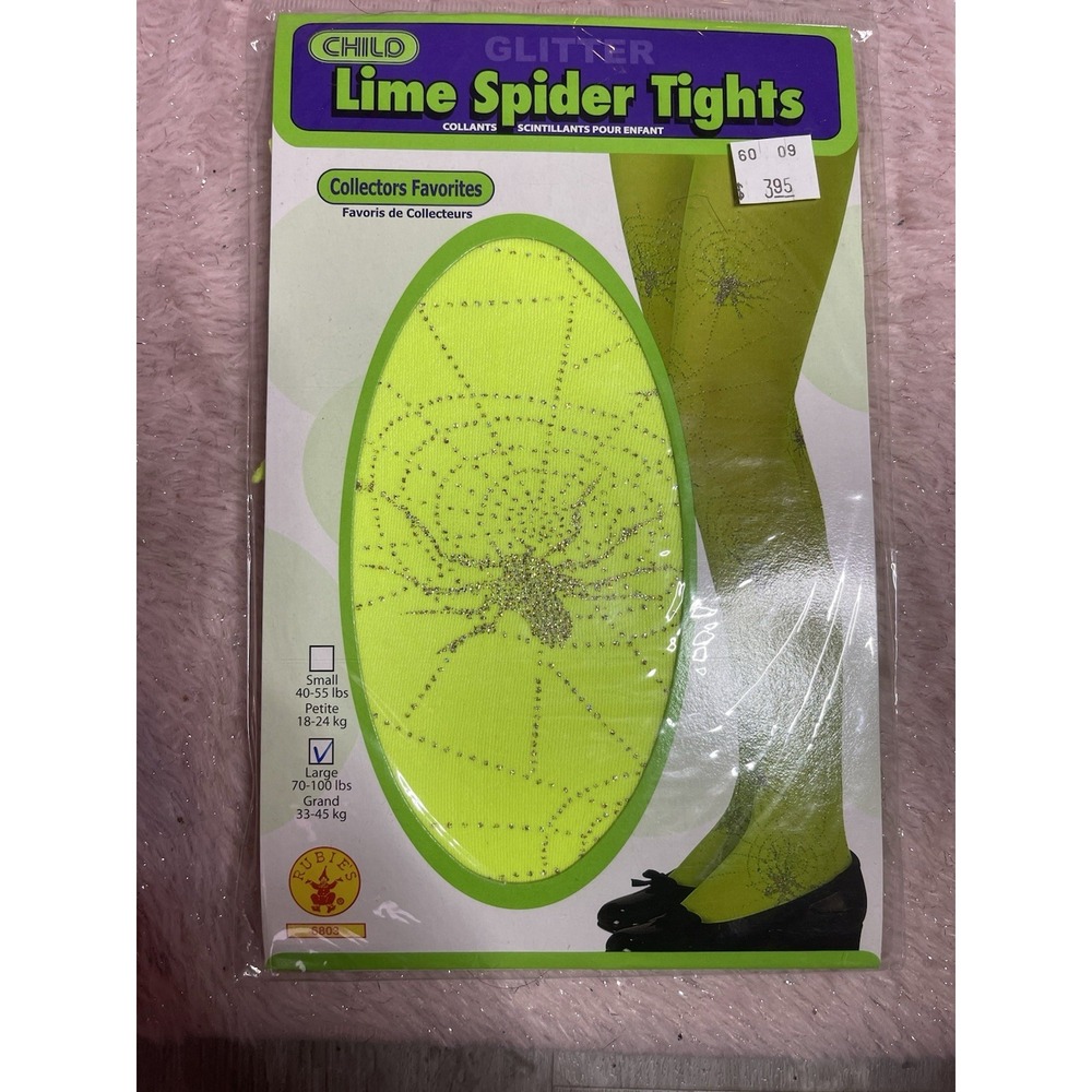 Rubies Lil‎ Tights Lime Spider Child Size Large 70-100lbs